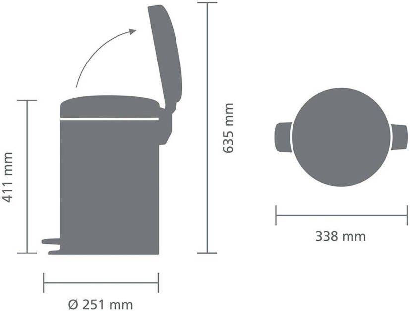 Brabantia NewIcon pedaalemmer (12L)