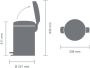 Brabantia newicon pedaalemmer 12 liter confident grey - Thumbnail 3