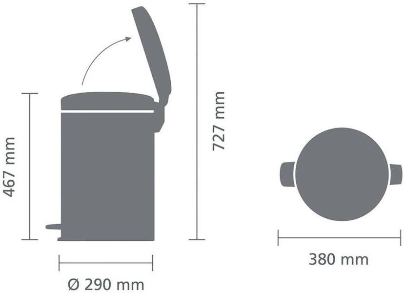 Brabantia NewIcon pedaalemmer (20L)