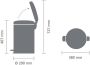 Brabantia NewIcon Prullenbak 20 liter Satin Taupe - Thumbnail 6