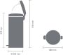 Brabantia NewIcon Pedaalemmer 30 Liter Satin Taupe - Thumbnail 4