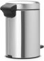 Brabantia Pedaalemmer 3 liter 'newIcon' met kunststof binnenemmer Matt Steel - Thumbnail 2