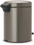 Brabantia Pedaalemmer 5 liter 'newIcon' met kunststof binnenemmer Matt Steel - Thumbnail 4