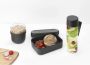 Brabantia Make & Take ontbijt- en lunchset 3-delig kunststof (waterfles met zeef ontbijtkom lunchbox) Dark Grey - Thumbnail 3