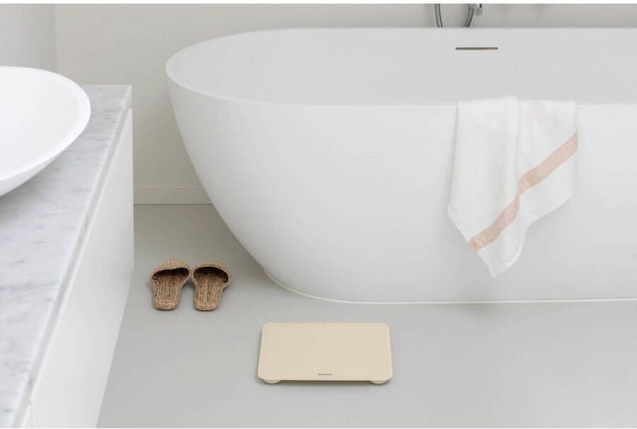 Brabantia ReNew personenweegschaal op batterijen Soft Beige