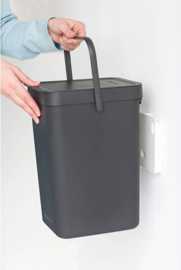 Brabantia Sort & Go afvalemmer 12L Dark Grey