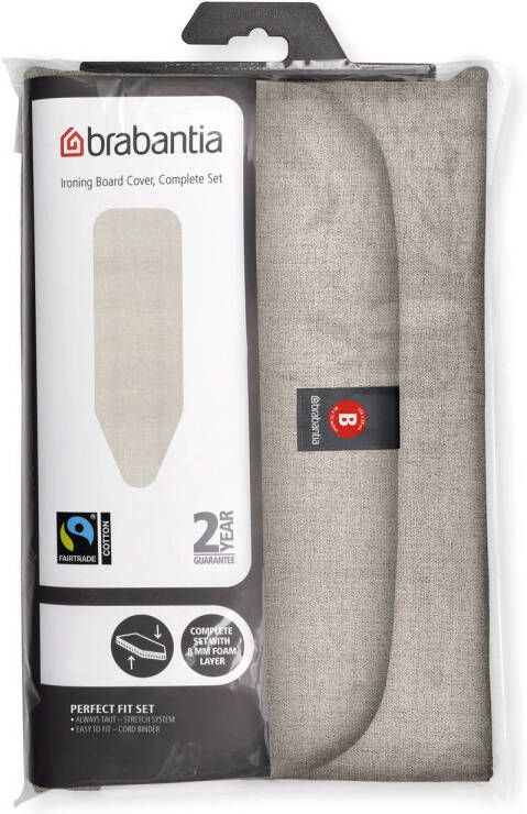 Brabantia strijkplankhoes B 124 x 38 cm Complete Set Denim Grey