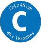 Brabantia Strijkplankhoes C 124 x 45 cm Complete Set Denim Grey - Thumbnail 2