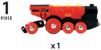 Brio houten Rode locomotief op batterijen 33592