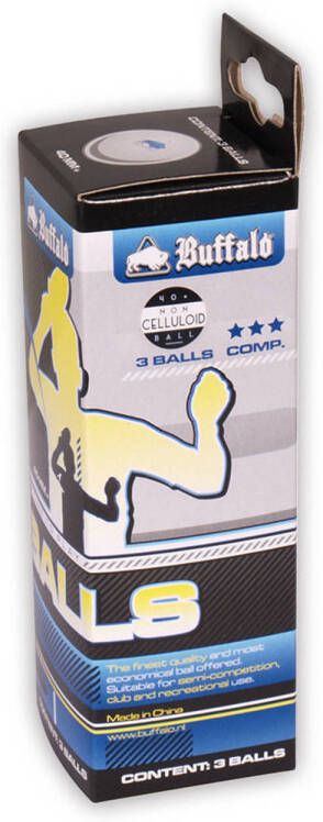 Buffalo Tafeltennisballen Competitie 3* 3st. Tafeltennisballen Competitie 3*** 3stuks