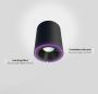 Calex Halo Slimme Opbouwspot Smart Downlight RGB en Warm Wit Licht Zwart - Thumbnail 4