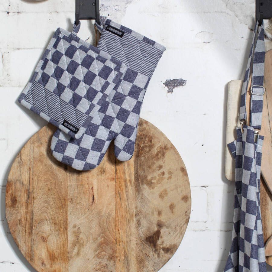 DDDDD Barbeque pannenlap blauw (set van 2)