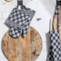 DDDDD Barbeque Pannenlappen Set van 2 stuks Hittebestending Katoen 21x21 cm Zwart - Thumbnail 3