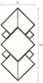 Dutchbone spiegel Miyu (107 x 4 x 51 cm)