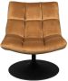 Dutchbone lounge chair bar velvet golden brown - Thumbnail 4
