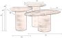 Dutchbone Organische Bijzettafel Suki Marmer en mangohout Set van 3 stuks Wit - Thumbnail 3