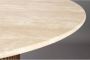 Dutchbone Ronde Eettafel Arda Walnoot en travertin 115cm Bruin - Thumbnail 3