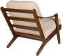 Dutchbone Fauteuil Washington Mangohout en geweven stof Beige - Thumbnail 3