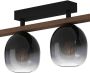 EGLO Plafondlamp FILAGO Plafondlamp in zwart en bruin van staal hout excl. E27 40W (1 stuk) - Thumbnail 3