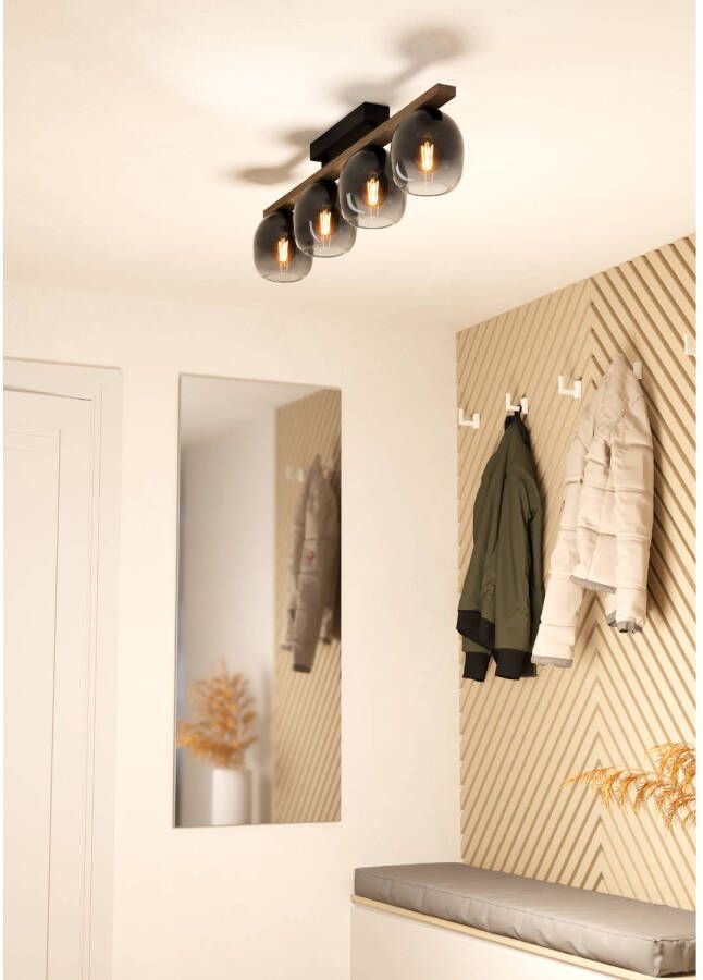 EGLO Filago Plafondlamp - E27 - 88 cm - Zwart Bruin