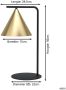 EGLO Tafellamp NARICES Tafel lamp in zwart van staal excl. E27 40W (1 stuk) - Thumbnail 3