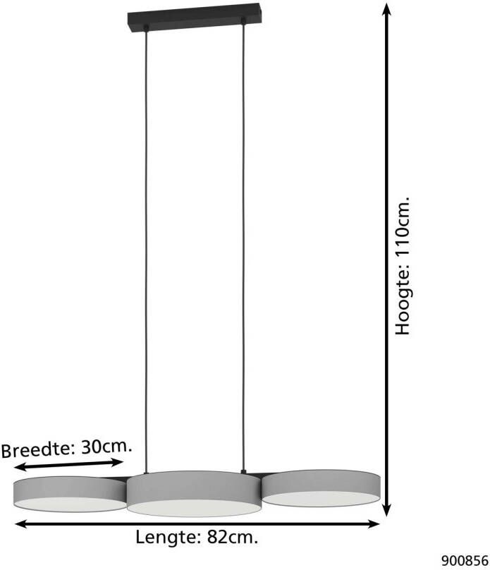 EGLO Connect.z Barbano-Z Hanglamp 82 cm Grijs Wit Instelbaar RGB & wit licht Dimbaar Zigbee