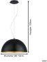 EGLO  Gaetano 1 Hanglamp - E27 - Ø 53 cm - Zwart Goud - Thumbnail 6