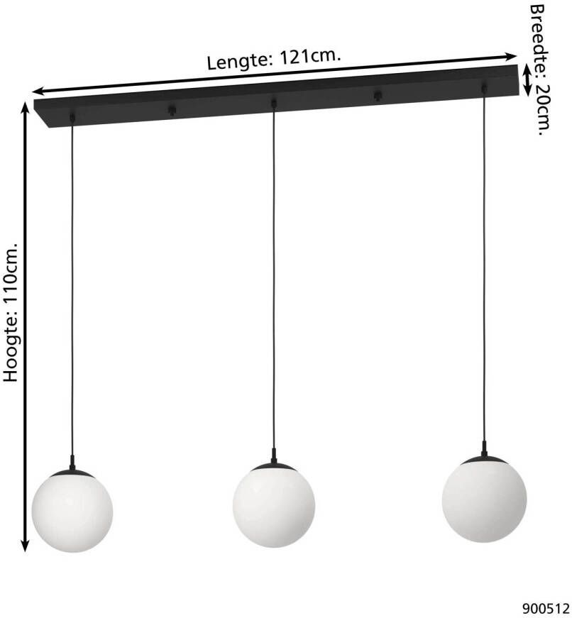 EGLO hanglamp Rondo 3 (Ø20 cm)