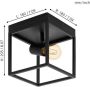 EGLO Silentina Plafonnière E27 18 cm Zwart - Thumbnail 3