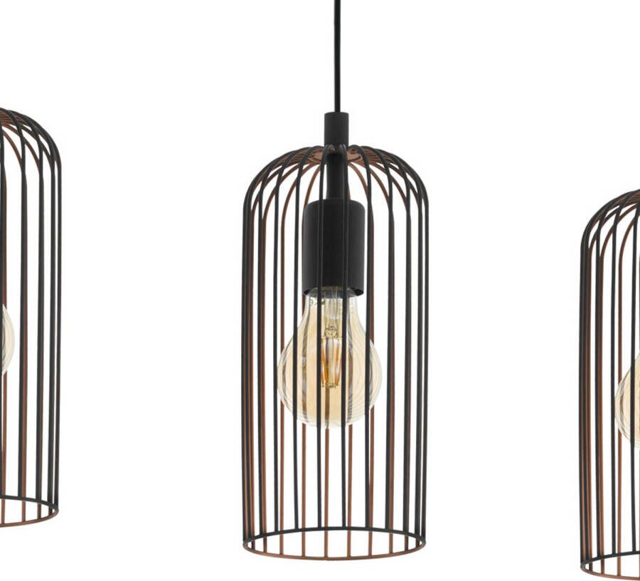 EGLO Roccamena Hanglamp - E27 - 73 cm - Zwart Koper