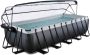 EXIT Toys Exit Black Leather Zwembad 540x250x122cm Met Zandfilterpomp En Overkapping Zwart - Thumbnail 2