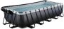 EXIT Toys Exit Black Leather Zwembad 540x250x122cm Met Zandfilterpomp En Overkapping Zwart - Thumbnail 3