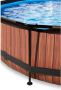 EXIT Toys EXIT Wood zwembad ø300x76cm met filterpomp en overkapping bruin - Thumbnail 4
