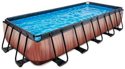 EXIT Frame Pool 5.4x2.5x1m Premium houtbruin