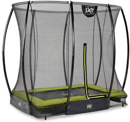 EXIT Toys EXIT Silhouette inground trampoline rechthoek 153x214cm met veiligheidsnet- groen - Foto 2