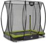 EXIT Toys EXIT Silhouette inground trampoline rechthoek 153x214cm met veiligheidsnet- groen - Thumbnail 2