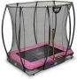 EXIT Toys EXIT Silhouette inground trampoline rechthoek 153x214cm met veiligheidsnet- roze - Thumbnail 2