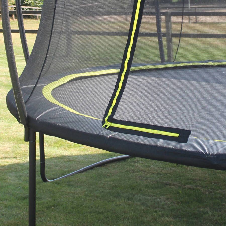 EXIT Tiggy junior trampoline ø140cm met beugel (Kleur rand: zwart lime groen) - Foto 8