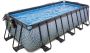 EXIT Toys EXIT Stone zwembad 540x250x122cm met zandfilterpomp en overkapping en warmtepomp grijs - Thumbnail 2