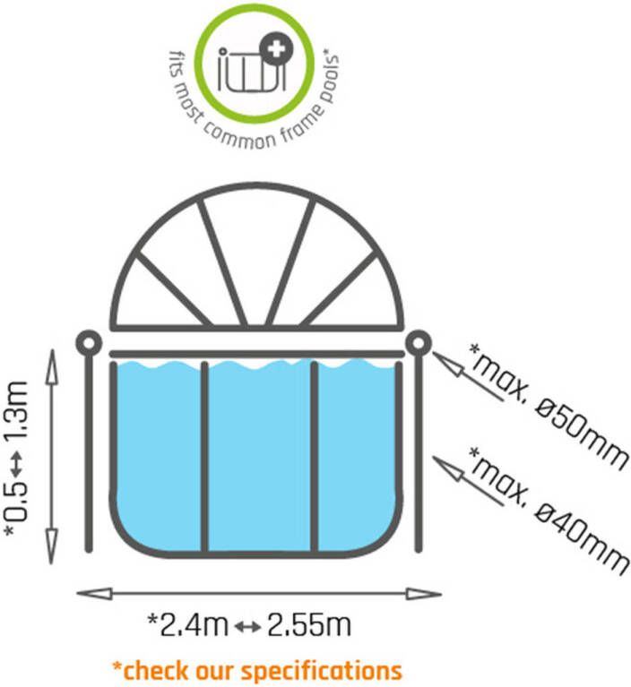 EXIT Zwembad schaduwdoek ø244cm