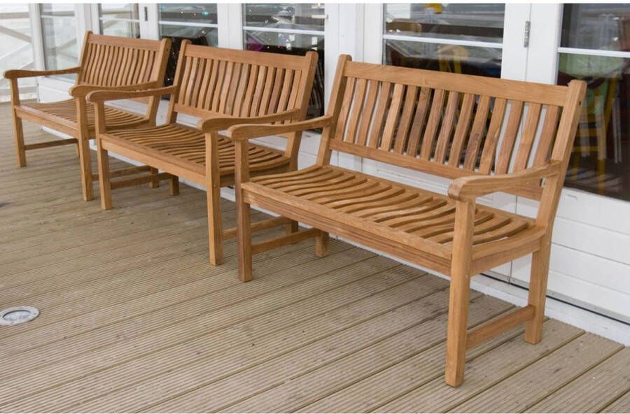 Exotan tuinbank 2-Zits Comfort Teak Naturel 95x123x57