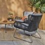 Exotan Loungestoel Outdoor Grace Staal Touw Antraciet Set van 2 - Thumbnail 3