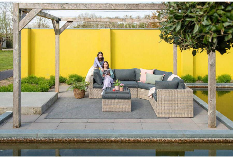Garden Impressions Menorca lounge set Lshape vintage willowblack