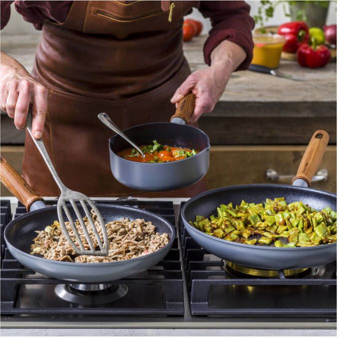 Greenpan Pannenset Mayflower Pro 3-Delig + Keukenhulpjes
