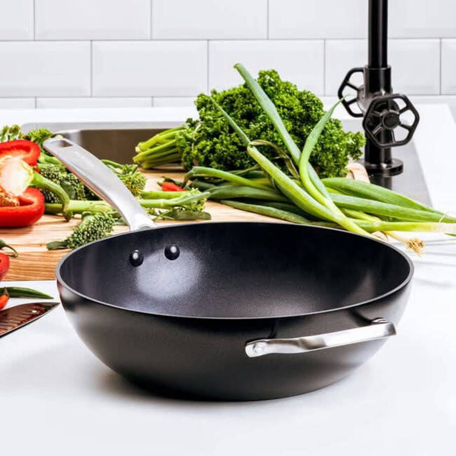 Greenpan Wokpan Copenhagen ø 30 cm 4.8 Liter Keramische anti-aanbaklaag