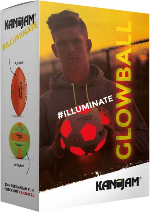 KanJam Standaardmaat voetbal Illuminate Led wit oranje