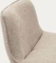 Kave Home Zenda-kruk in beige chenille en staal met matwitte afwerking 81- 102 cm - Thumbnail 3