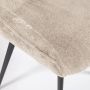 Kave Home Stoel Amira in beige chenille met stalen poten met zwarte afwerking - Thumbnail 4