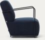 Kave Home Gamer fauteuil blauw en metaal met zwart geschilderde afwerking - Thumbnail 4