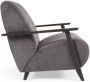 Kave Home Meghan fauteuil in grijze chenille en hout met wengé afwerking - Thumbnail 3